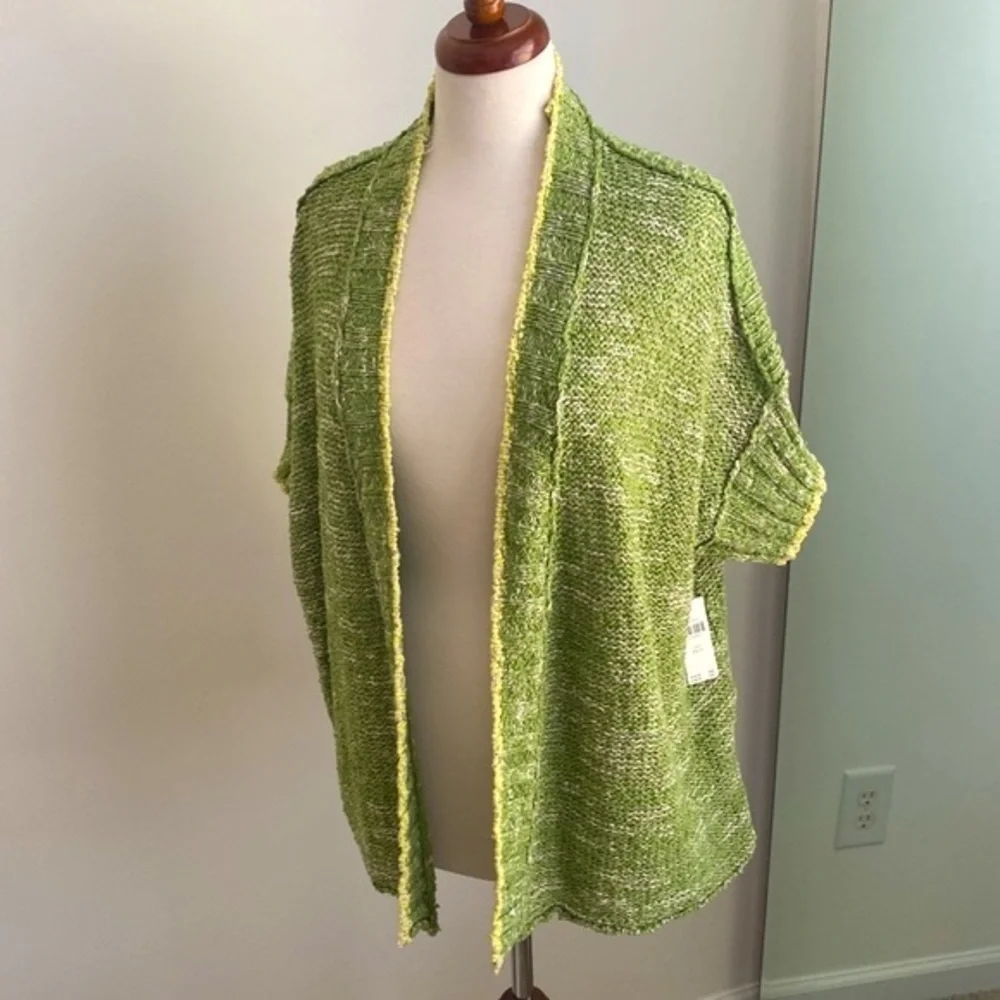 Anthropologie | Daily Practice Green Knit Palm Cardigan Size XSmall/Small - Picture 4 of 13